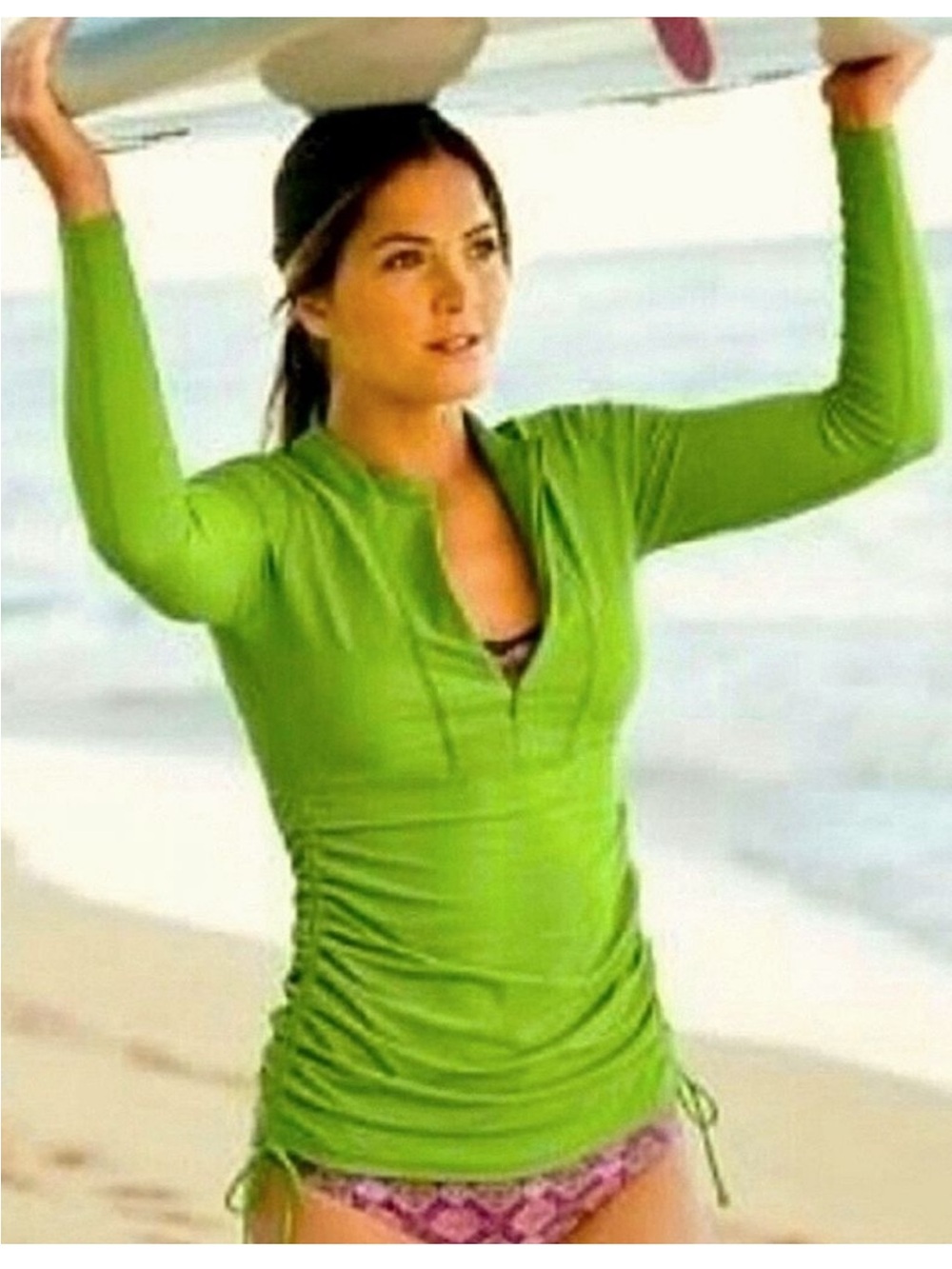 Athleta Women’s Serendipity Bright Green Long-Sleeve Swim Top